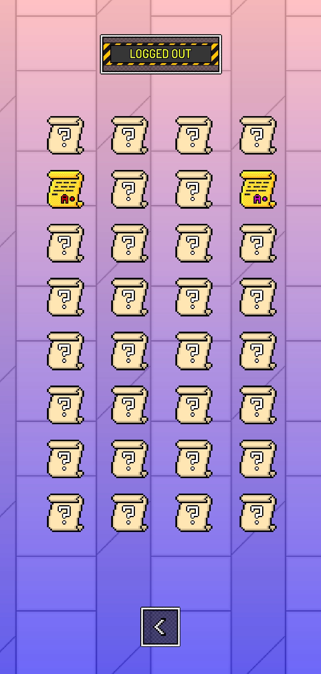 A scrollable world/level select screen with locked stages