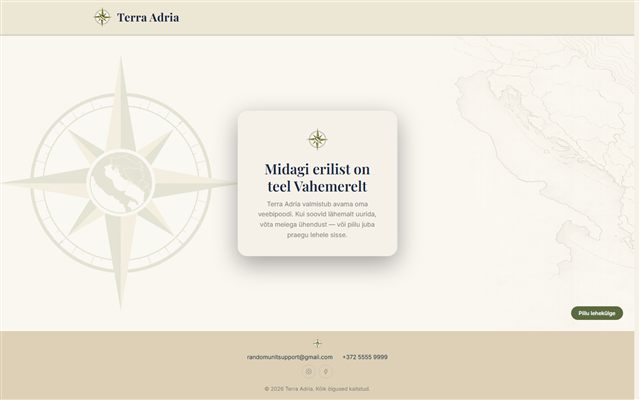 Screenshot of the Terra Adria website